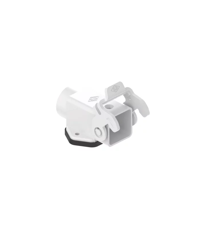 bulkhead mounting housing, angled, size 21.21, CK plastic, 1 lever, 1xM20 side