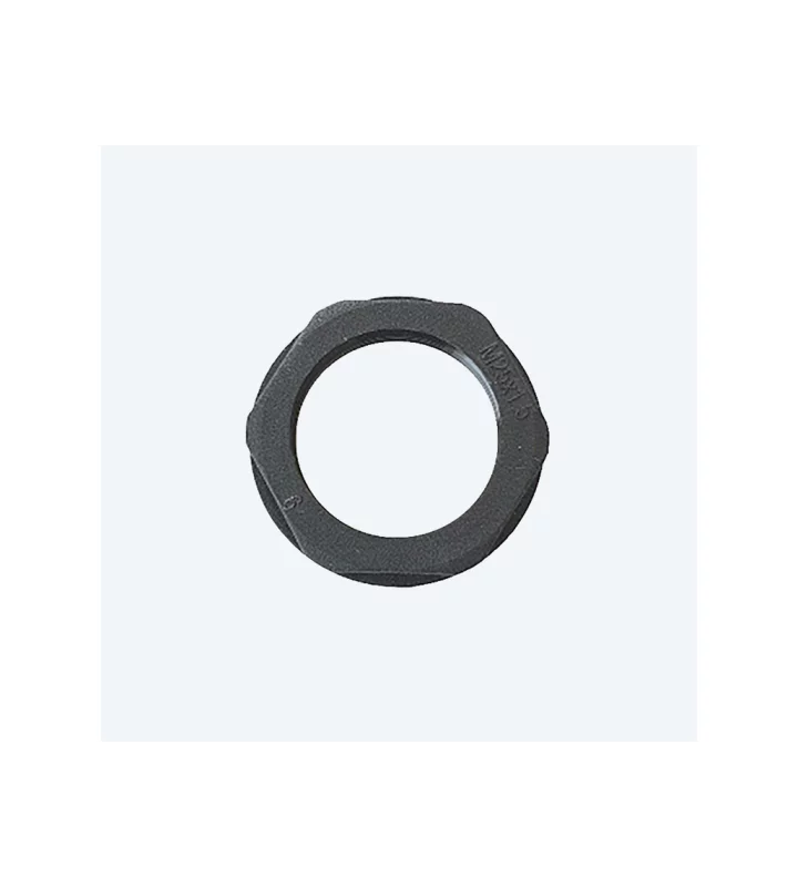 Black nut for panel-mounting installation