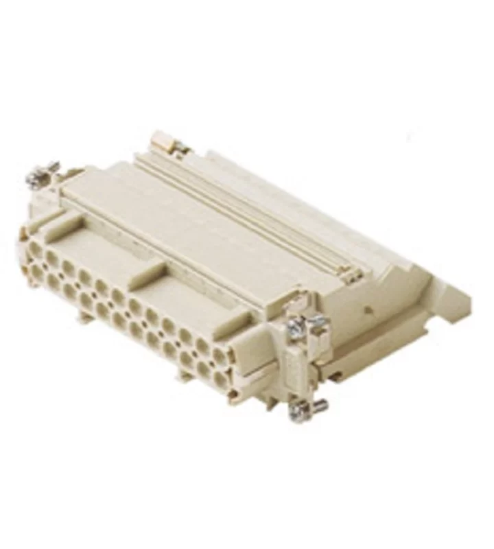 female insert, size 104.27, 24p+PE, silver, screw, 16A, 400V, left