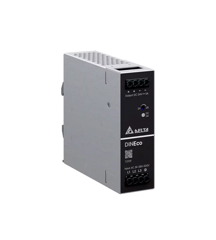 Power supply, 2,3Ph, 120W, DIN Rail, AC/DC, 24 Vdc, 5 A