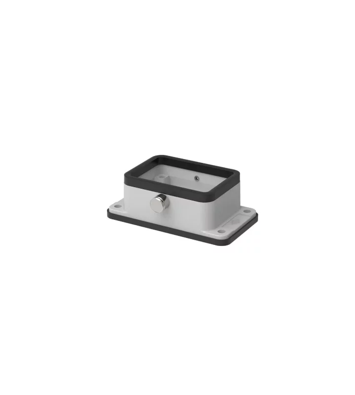 bulkhead mounting housing, size 44.27, central lever alu, 2 pegs