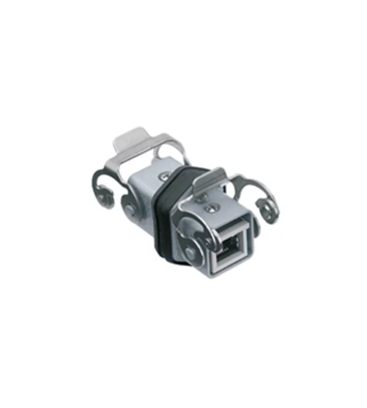 coupling connector, size 21.21, zinc, with RJ45 insert CX 4/2 JF