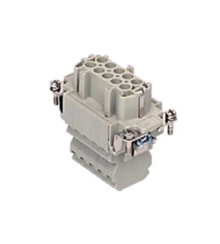 female insert, size 57.27, 10p+PE, silver, 2x spring, 16A, 500V