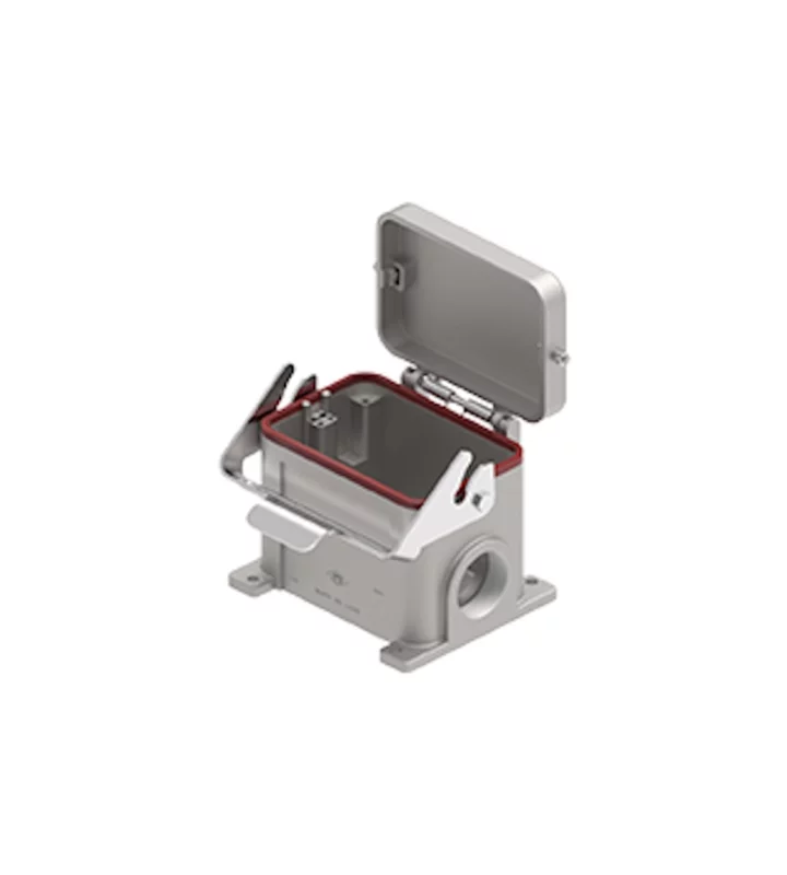 surface mounting housing, size 104.62, 180°C alu, 1 lever, 1xM40 side, cover metal