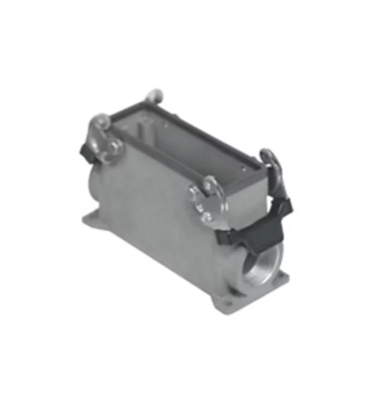 surface mounting housing, high, size 104.27, EMC alu, 2 levers, 1xM32 side