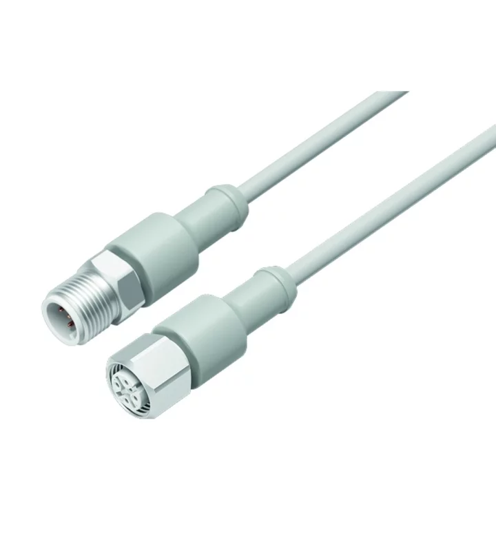 Connecting cable, Male cable connector M12x1 - Female cable connector M12x1