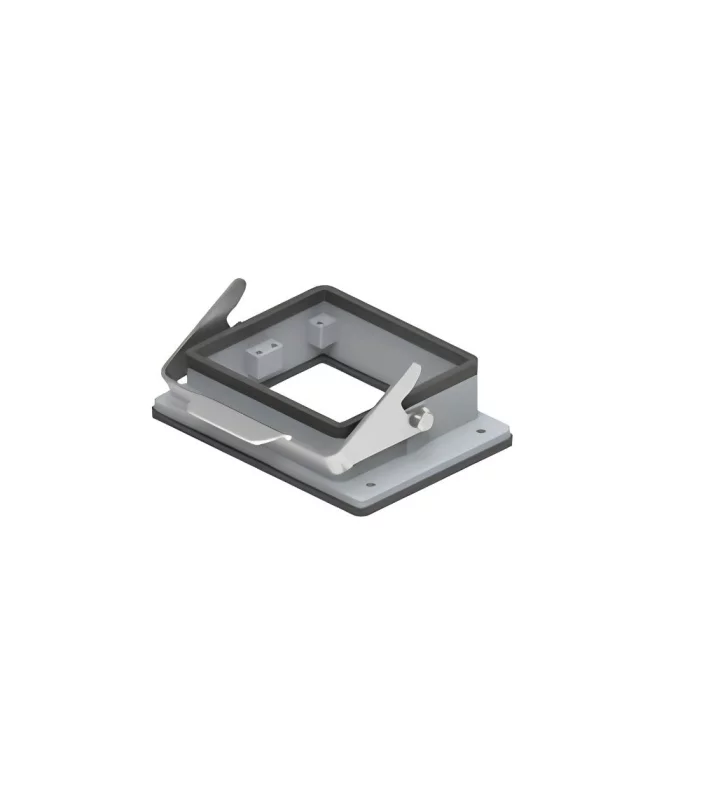 bulkhead mounting housing, size 77.62, C-TYPE alu, 1 lever stainless steel