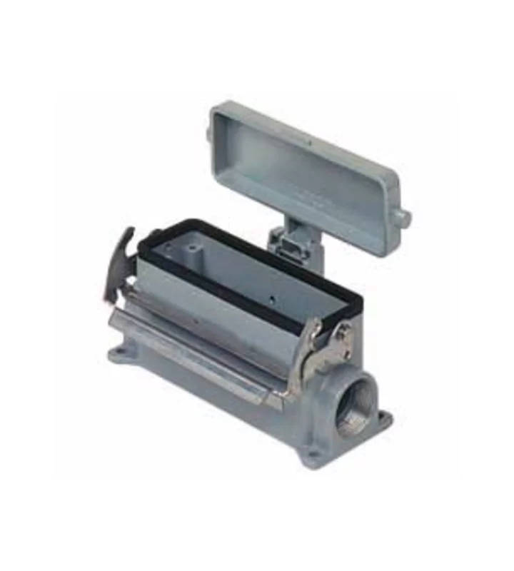 surface mounting housing, size 57.27, V-TYPE alu, 1 lever, 1xPG16 side, cov.