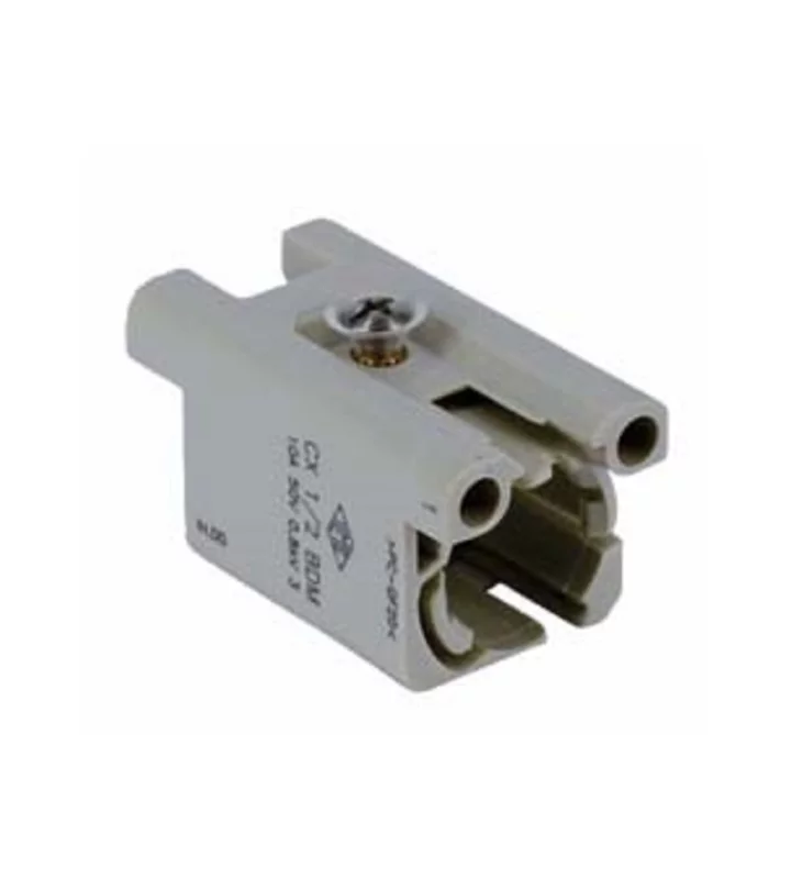 adaptor, size 21.21, crimp, for BUS+COAX insert CXBM, with 2 auxiliary 10A, 50V