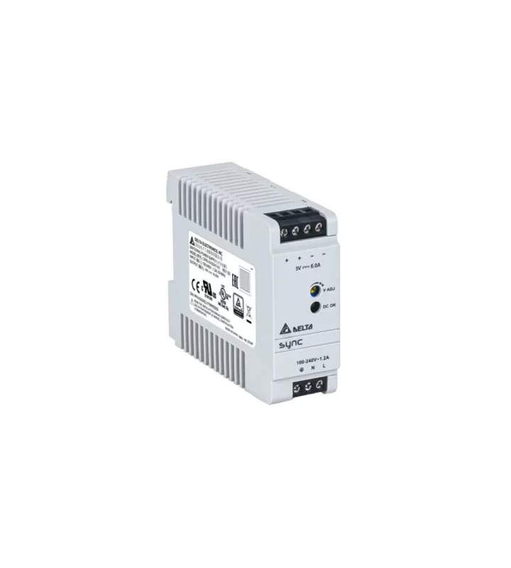 Power supply, 1Ph, 30W, DIN Rail, AC/DC, 5 Vdc, 6 A
