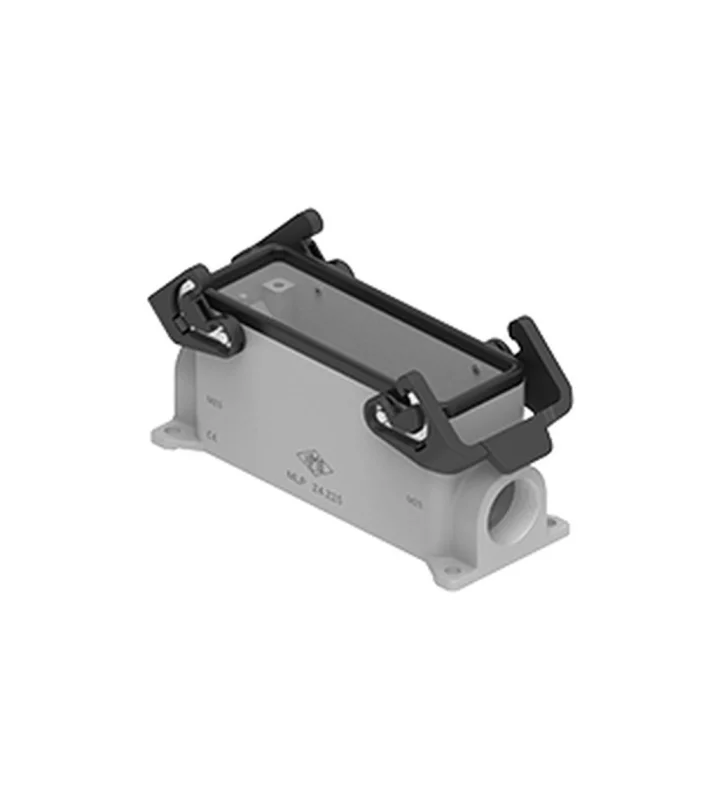 surface mounting housing, size 104.27, IL-BRID stainless steel, 2 levers, 2xM25 side