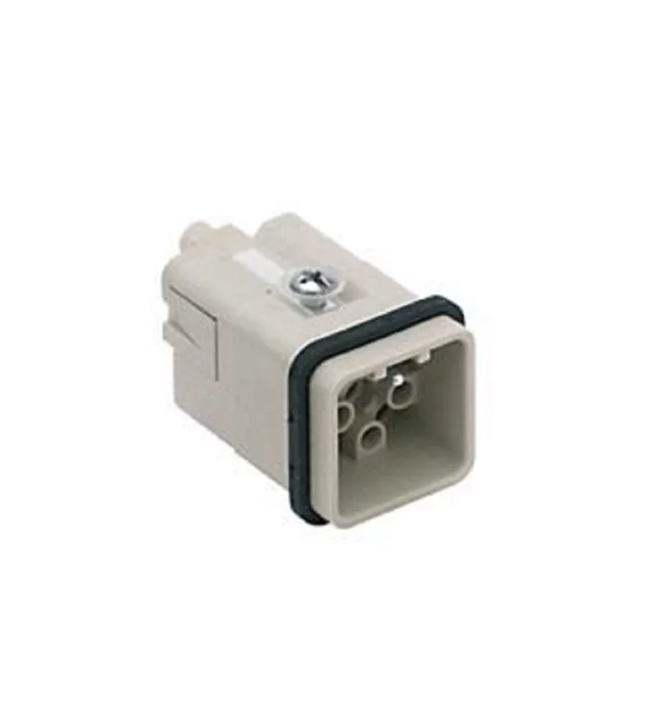 male insert, size 21.21, 12p+PE, crimp, 10A, 400V