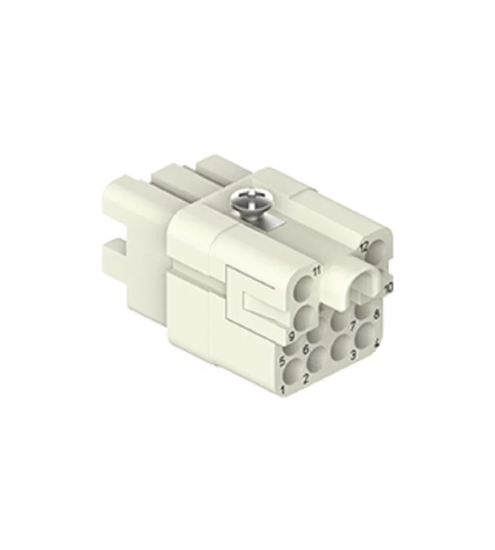 female insert, size 21.21, 12p+PE, 7,5A, 250V, for CIF Q12 2.4