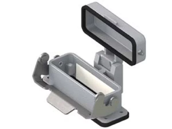bulkhead mounting housing, size 66.16, CZ7 alu, 1 rigid lever, cover metal
