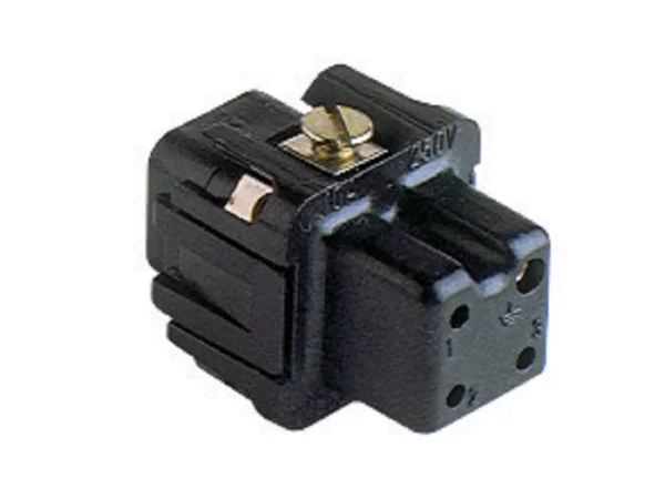 female insert, size 21.21, 3p+PE, silver, screw, 10A, 230/400V, black