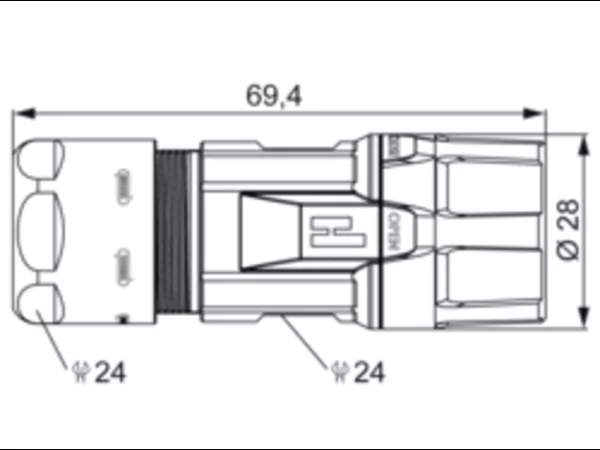 Twilock-S, Straight Connector, Female Thread