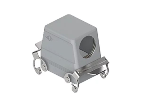 hood, high, size 66.40, C-TYPE alu, 2 levers stainless steel, 1xM32 side, no adaptor