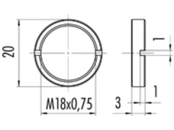 Ring nut for fixing thread