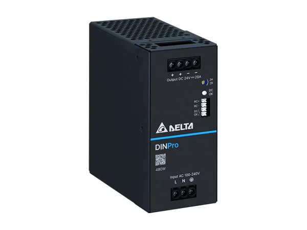 Power supply, 1Ph, 480W, DIN Rail, AC/DC, 24 Vdc, 20 A