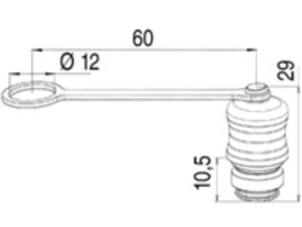Protection cap for male panel mount connector