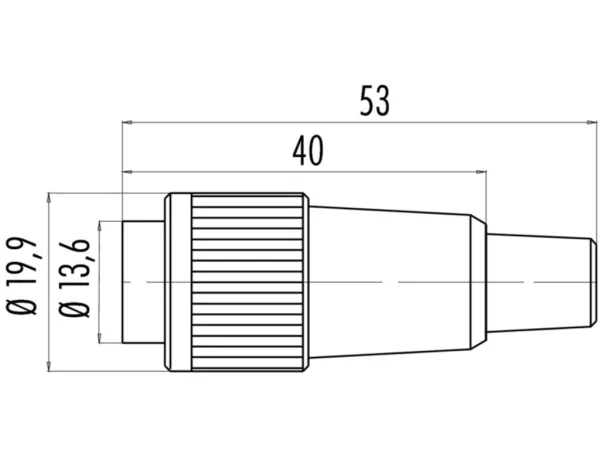 Male cable connector