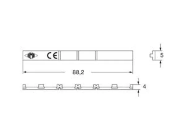 lock-in tab, for MIXO-inserts inside frame