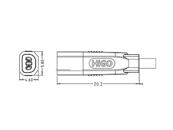 Micro T Male plug connector