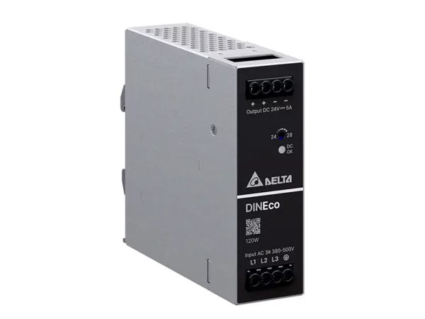 Power supply, 2,3Ph, 120W, DIN Rail, AC/DC, 24 Vdc, 5 A