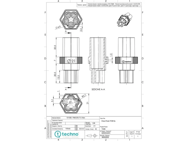Accessories for panel connector fixing series TH389