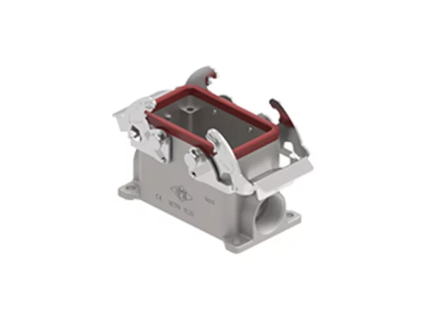 surface mounting housing, size 57.27, 180 °C alu, 2 levers, 1xM20 side