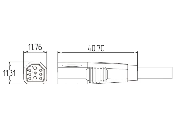 Male cable connector