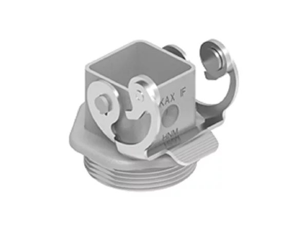 bulkhead mounting housing, size 21.21, HNM alu, 1 lever stainless steel, 1xM32 external