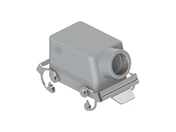 hood, size 66.40, C-TYPE alu, 2 levers stainless steel, 1xM32 side