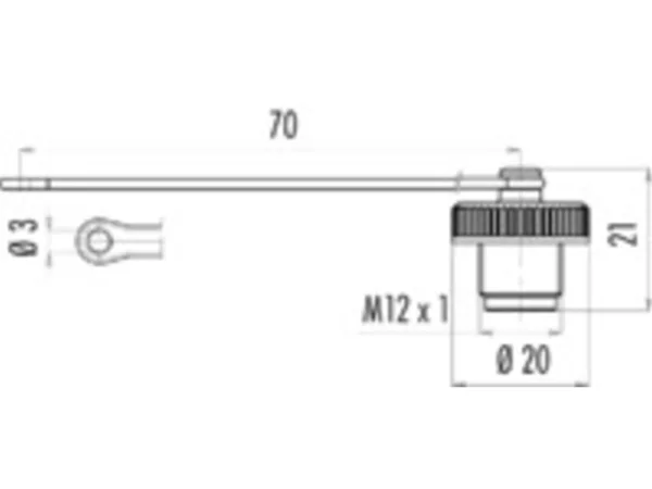 Protection cap for female panel mount connector