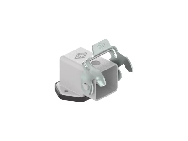 bulkhead mounting housing, angled, size 21.21, CKA zinc, 1 lever steel