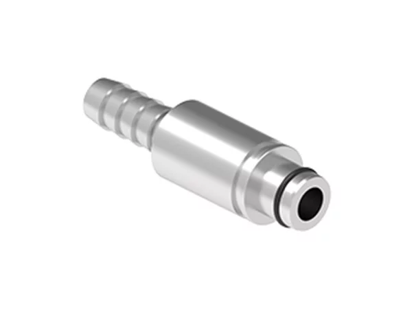 male contact, pneumatic, 8,0mm internal, straight, hose barbs, without shut-off valve