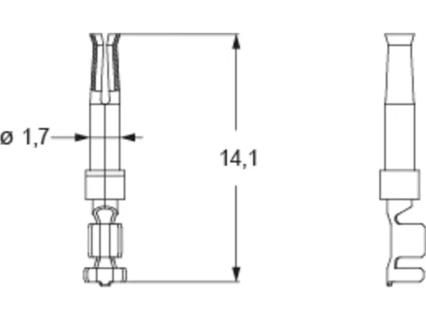 female contact, 0,21-0,52mm², stampt, crimp, 5A, for 250 cycle of connector