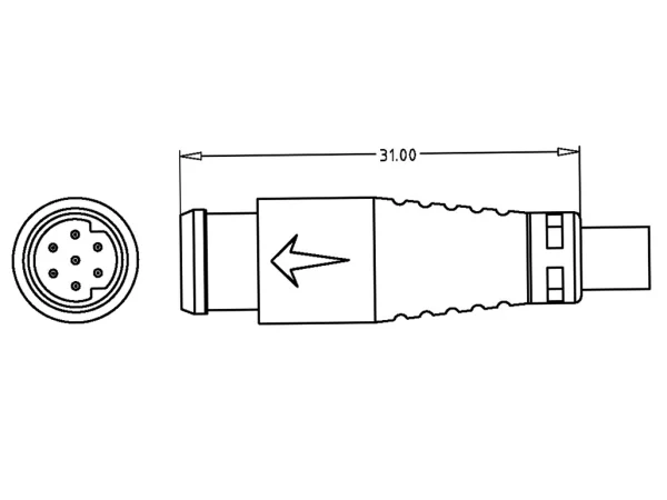 Male cable connector