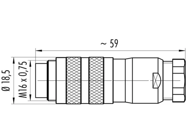 Male cable connector
