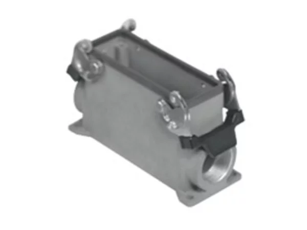 surface mounting housing, high, size 104.27, EMC alu, 2 levers, 1xM32 side