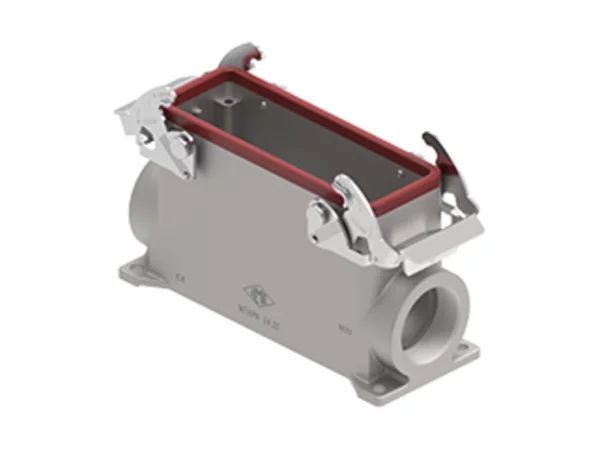 surface mounting housing, size 104.27, 180 °C alu, 2 levers, 1xM32 side
