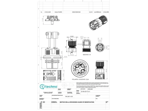 Mini plug connector screw