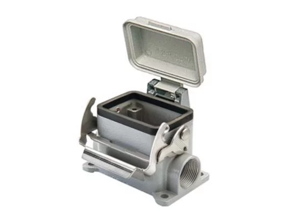 surface mounting housing, size 44.27, V-TYPE alu, 1 lever, 1xPG16 side, cov.