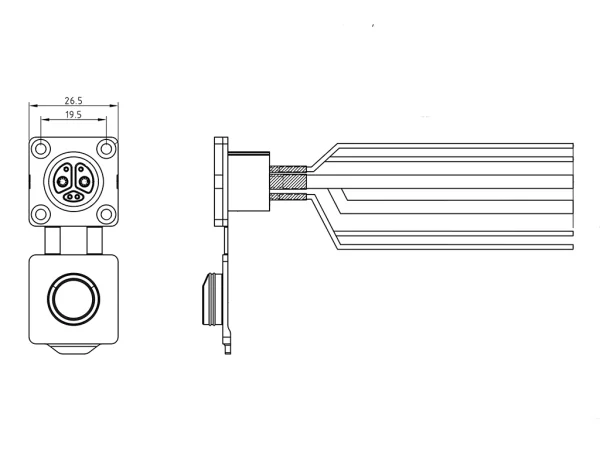 Female panel mount