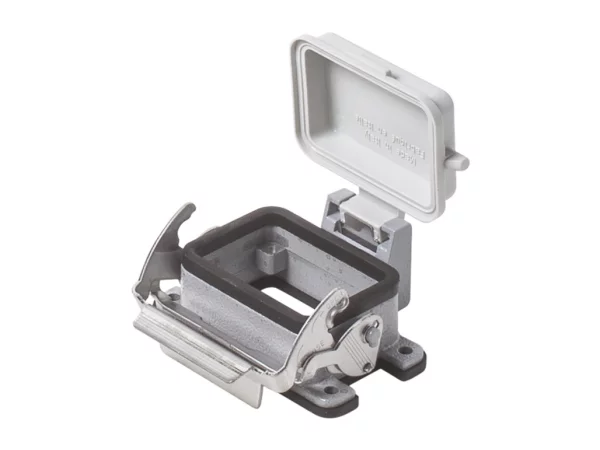 bulkhead mounting housing, size 57.27, V-TYPE alu, 1 lever, cover plastic