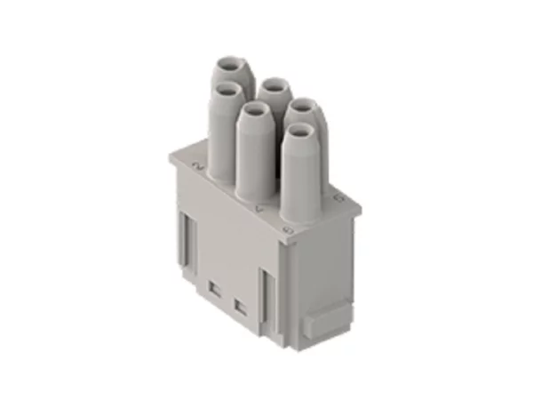 female insert, MIXO, 1MU, 6p, crimp, 16A, 830V, protected