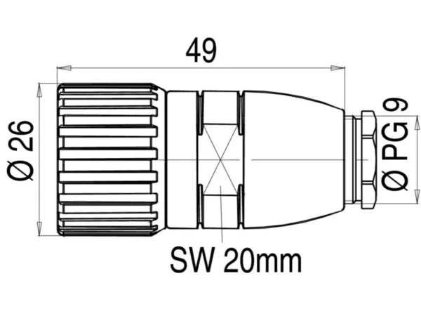 Male cable connector