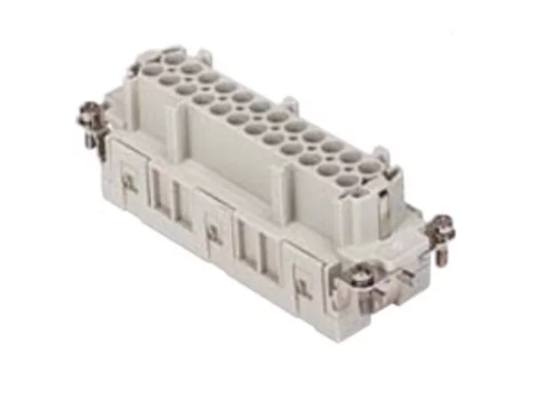 female insert, size 104.27, 24p+PE, silver, spring, 16A, 500V