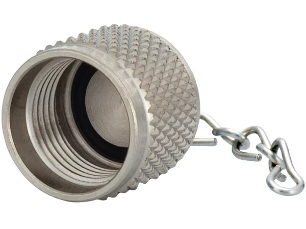 Brass protective cap with chain