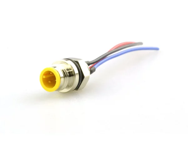 Mini C male panel mount connector
